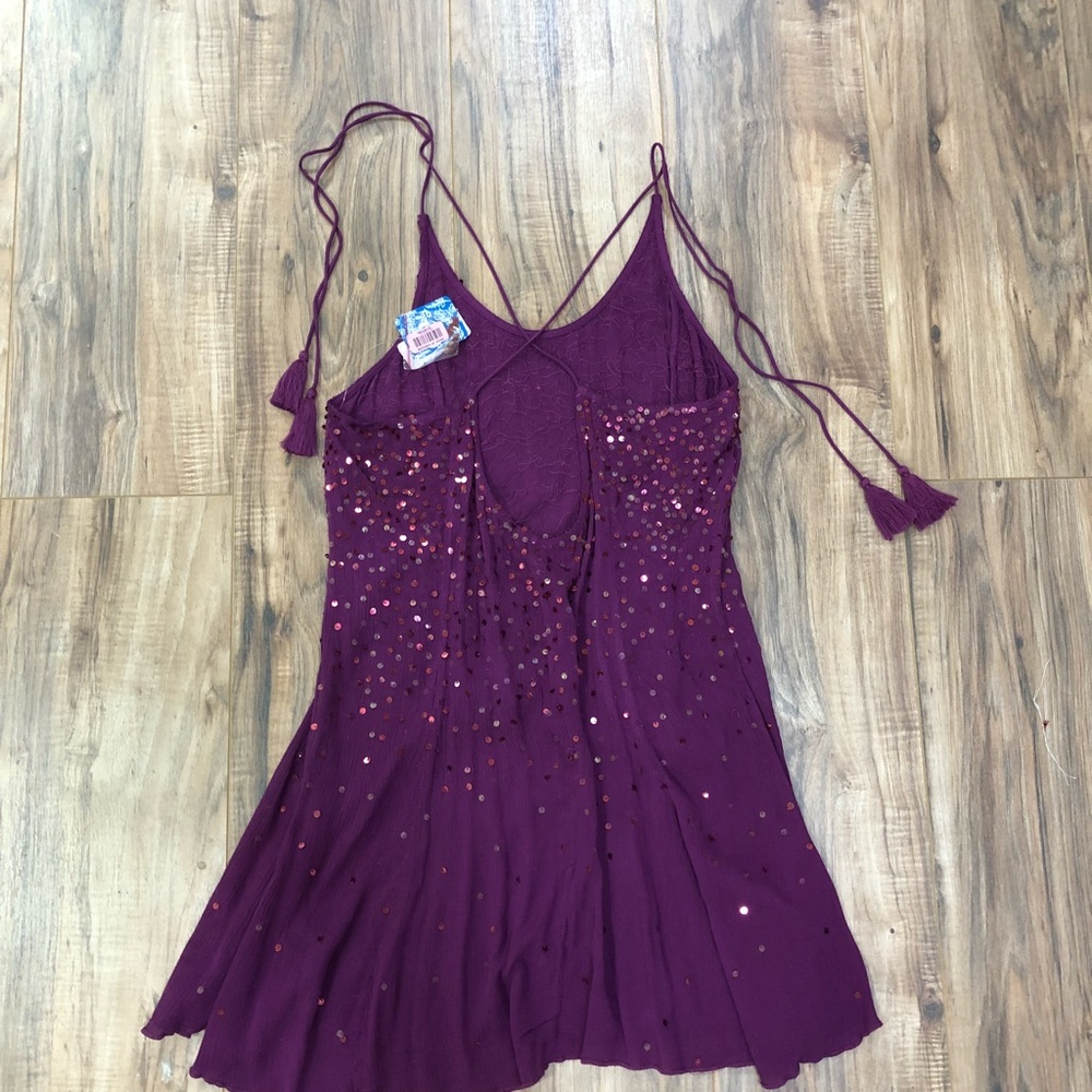 NWT purple sequin Free People dress - Picture 5 of 6